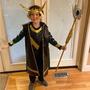 Kids Loki Costume with Horned Helmet